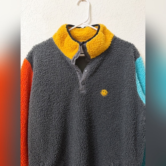 Dutch Bros Unisex Colorblock Sherpa Pullover Sweater - L - Picture 4 of 8